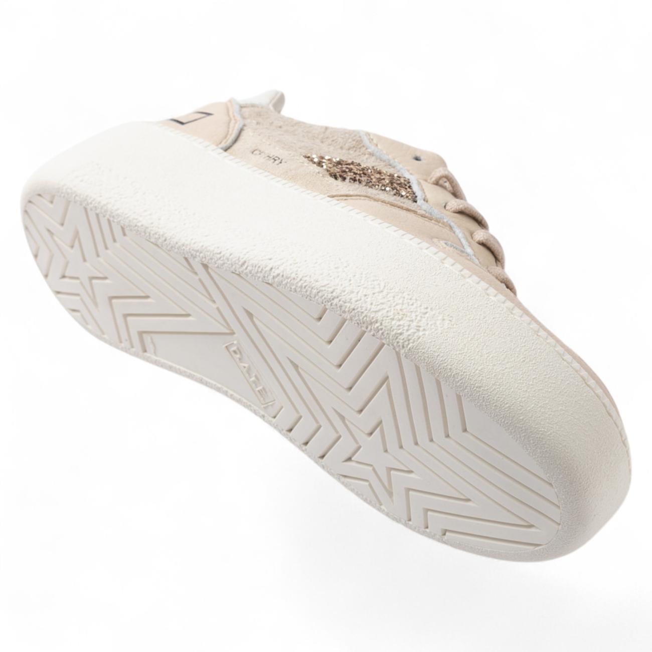 Date sneakers donna Court Platform Hairy Beige
