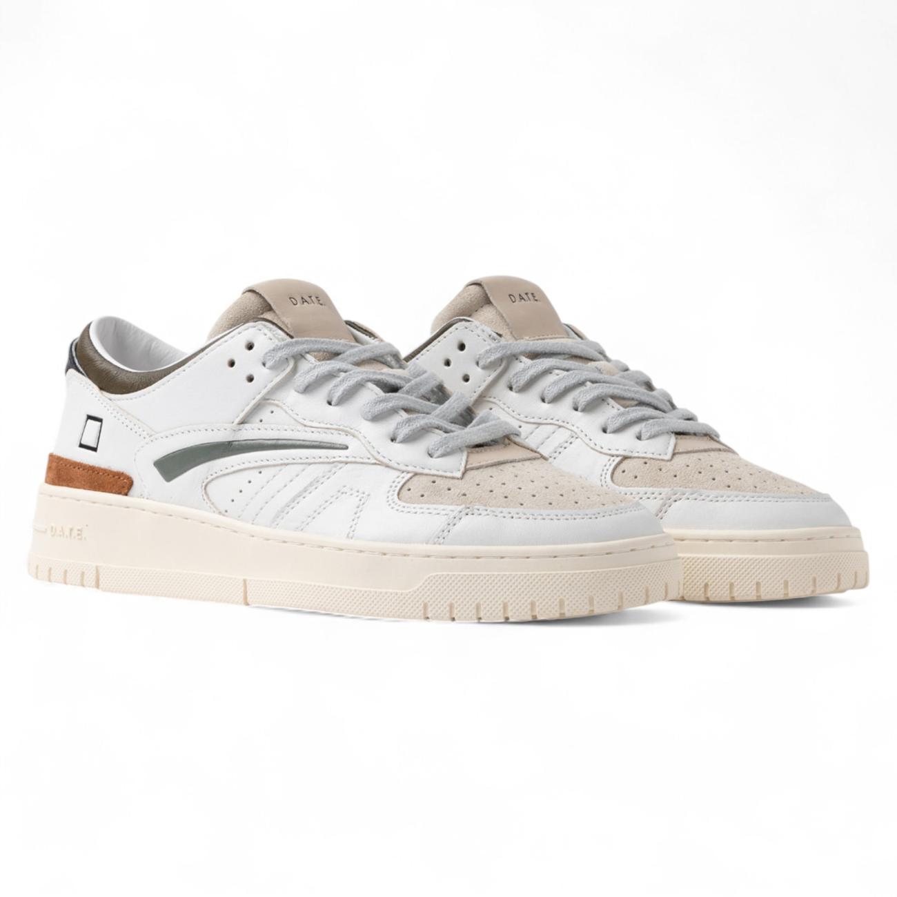 Date Torneo Colored White-Army low sneakers