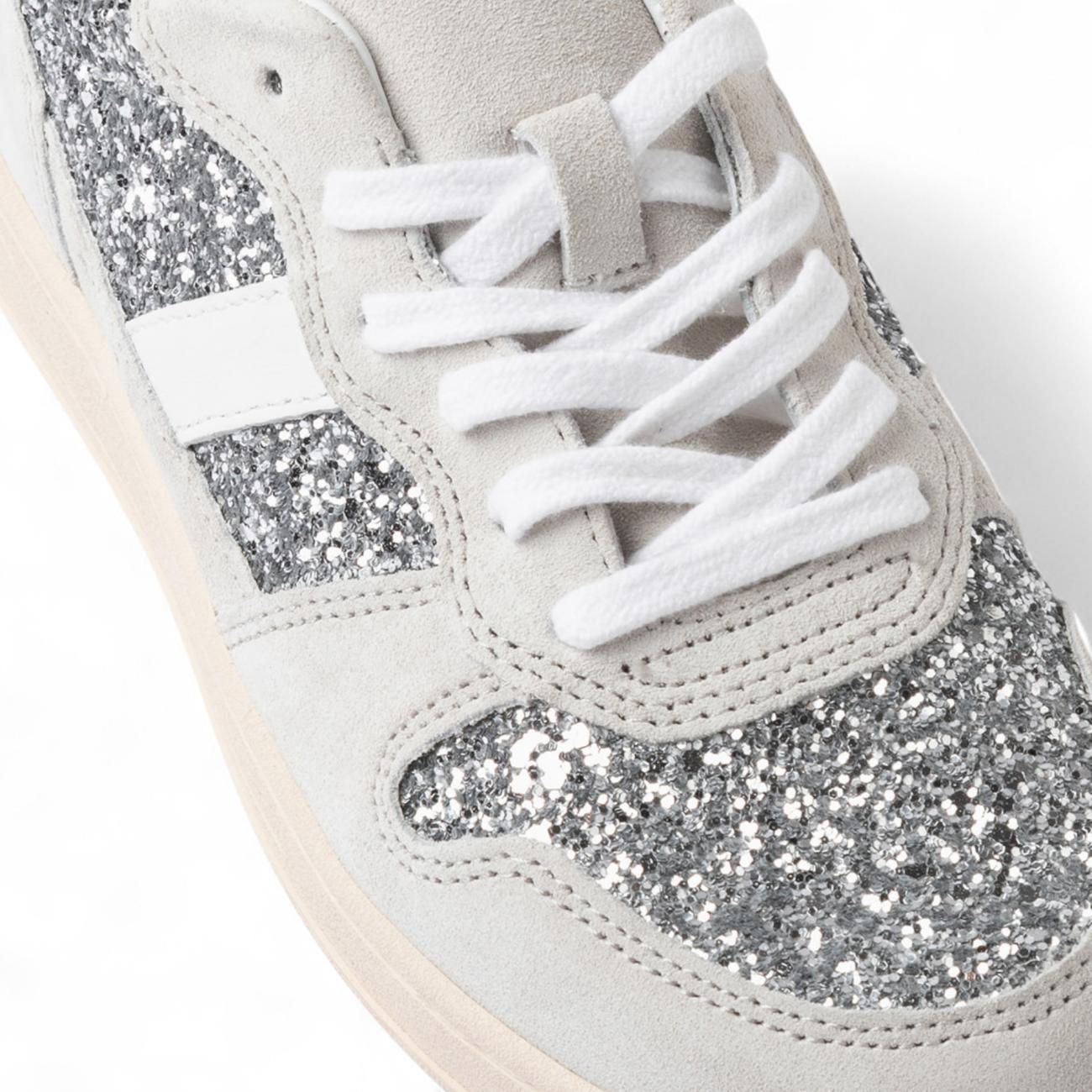 Date sneakers donna Court 2.0 Glitter Silver