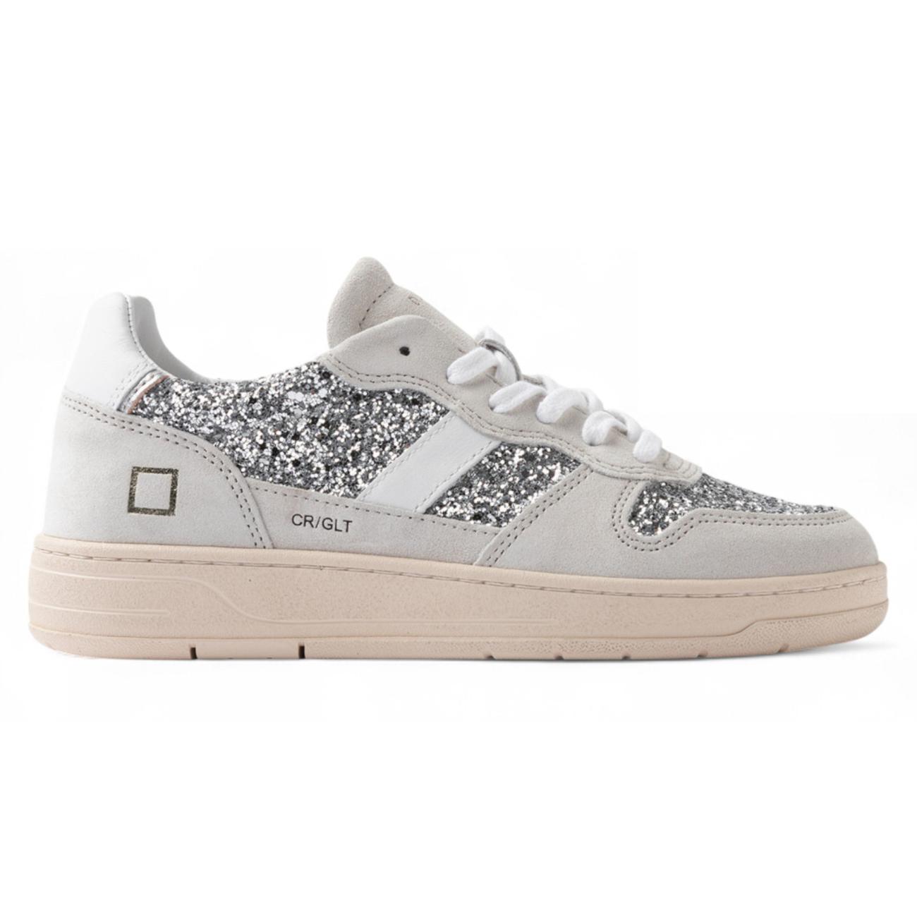Date Court 2.0 Glitter Silver women's sneakers