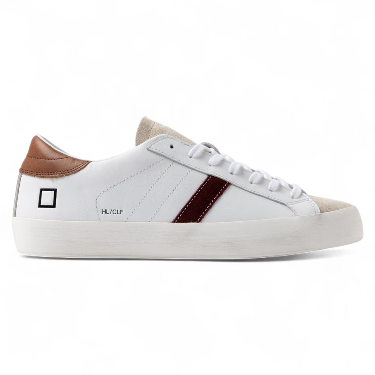 Date sneakers basse Hill Low Calf White-Cuoio