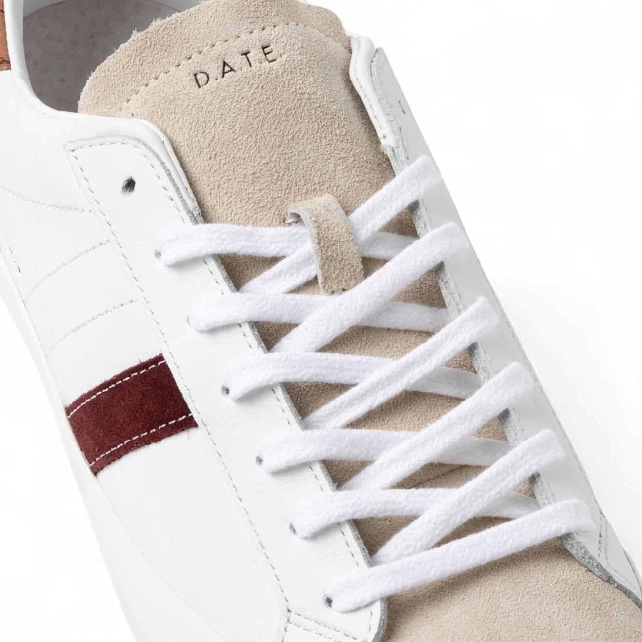 Date sneakers basse Hill Low Calf White-Cuoio