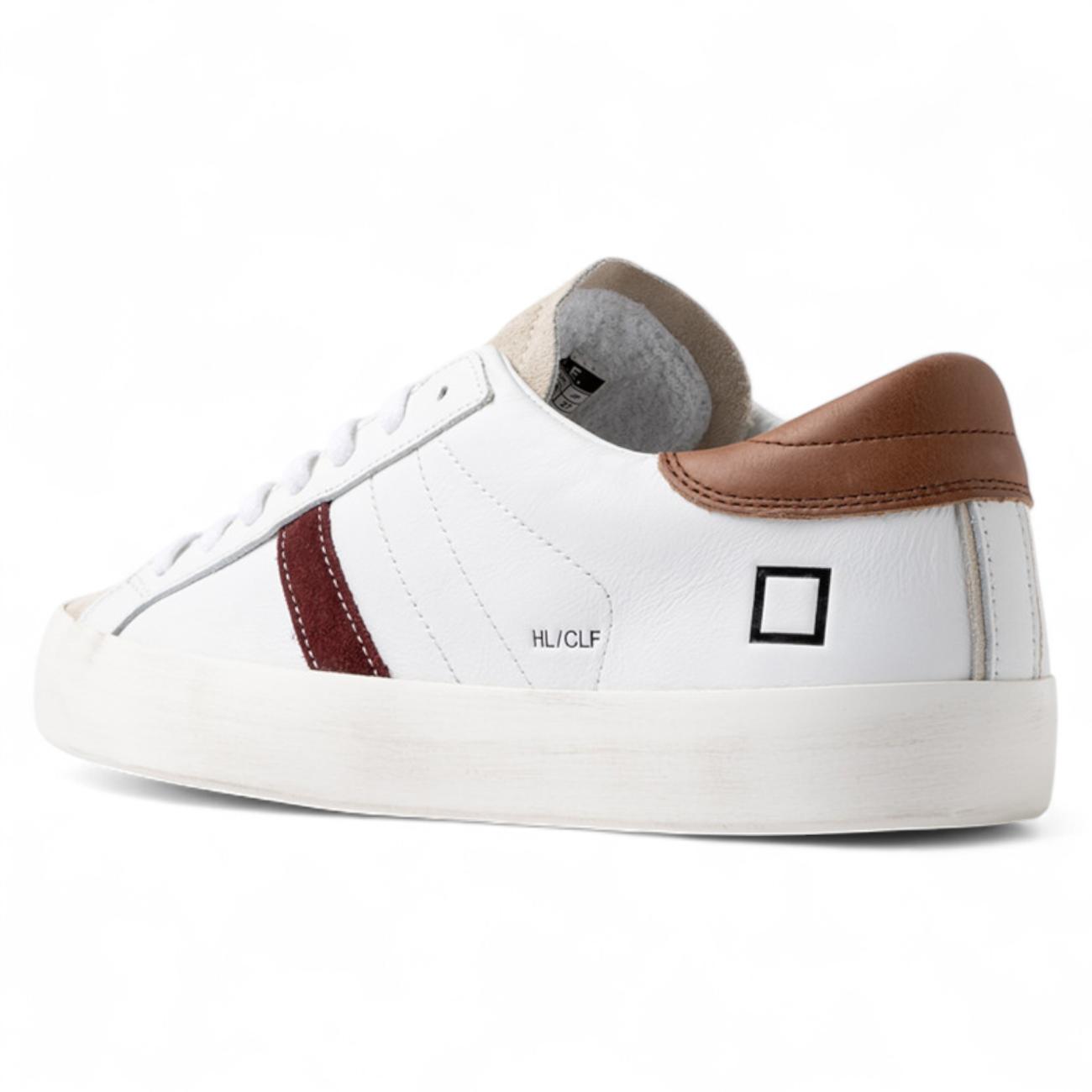 Date sneakers basse Hill Low Calf White-Cuoio