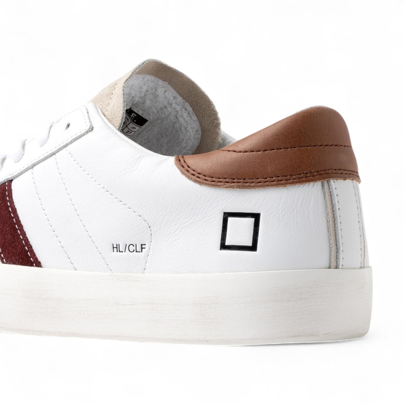 Date sneakers basse Hill Low Calf White-Cuoio