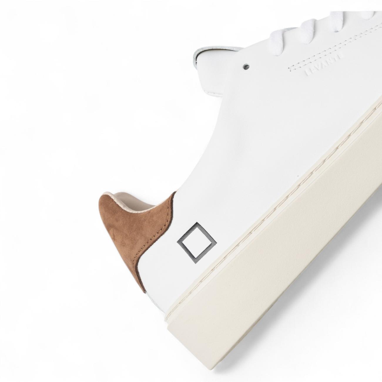 Date sneakers basse Levante Calf White-Brown