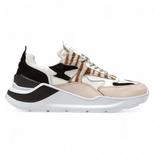 Date sneakers running Fuga Animalier White-Zebra