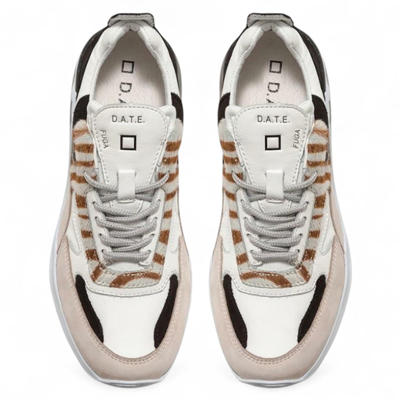 Date sneakers running Fuga Animalier White-Zebra