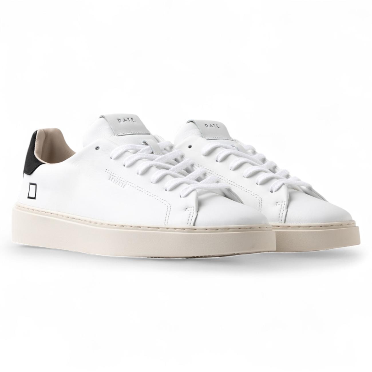Date Levante Calf White-Black low sneakers
