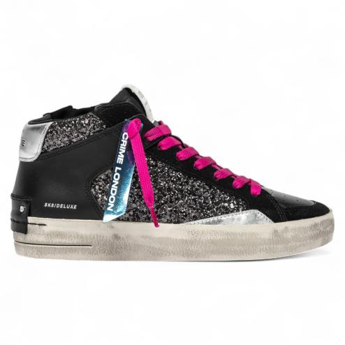 Crime London SK8 Deluxe Mid Party Girl high sneakers