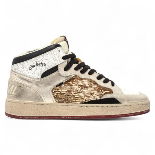 Crime London Chelsea High Golden Sheer sneakers
