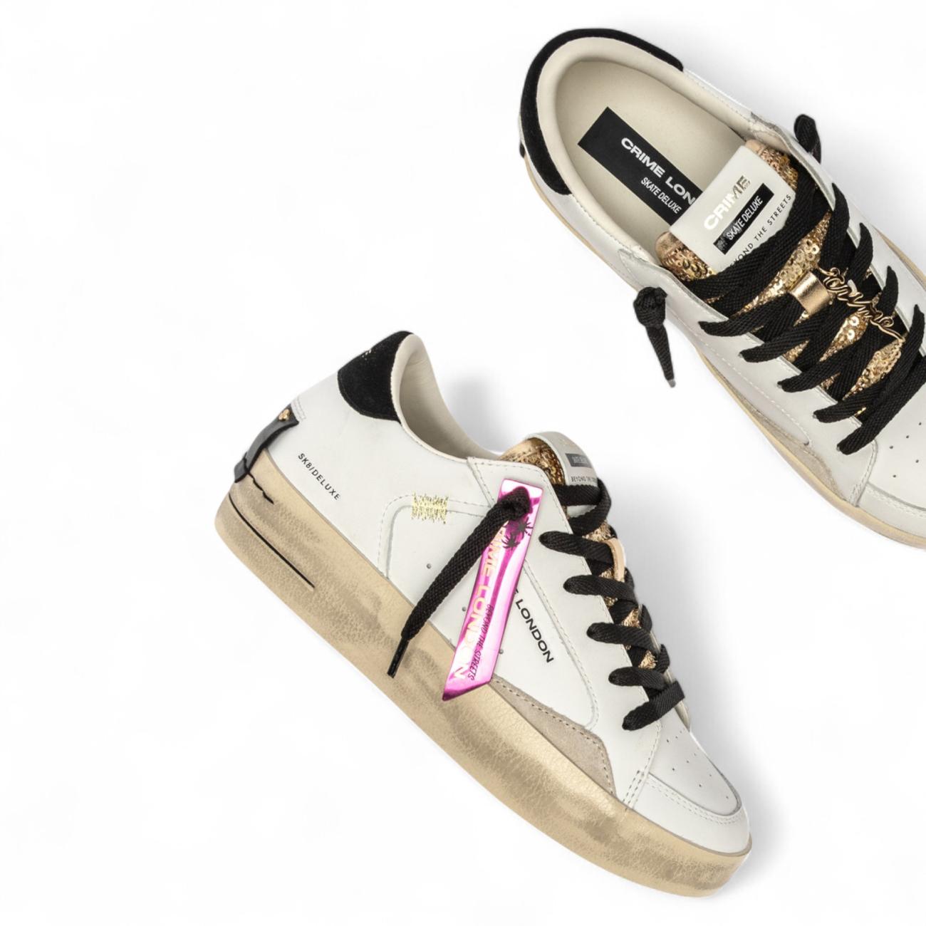 Crime London sneakers SK8 Deluxe Wedge Satin Spell