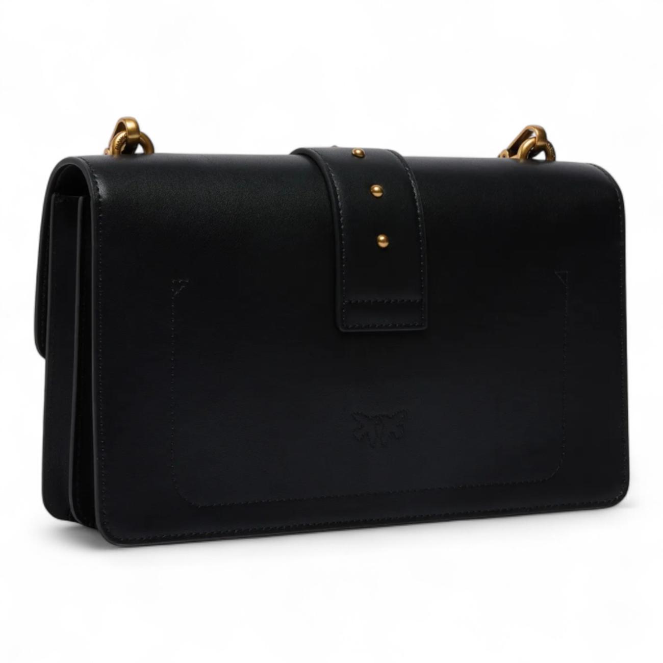 Pinko love one classic bag black gold st cl
