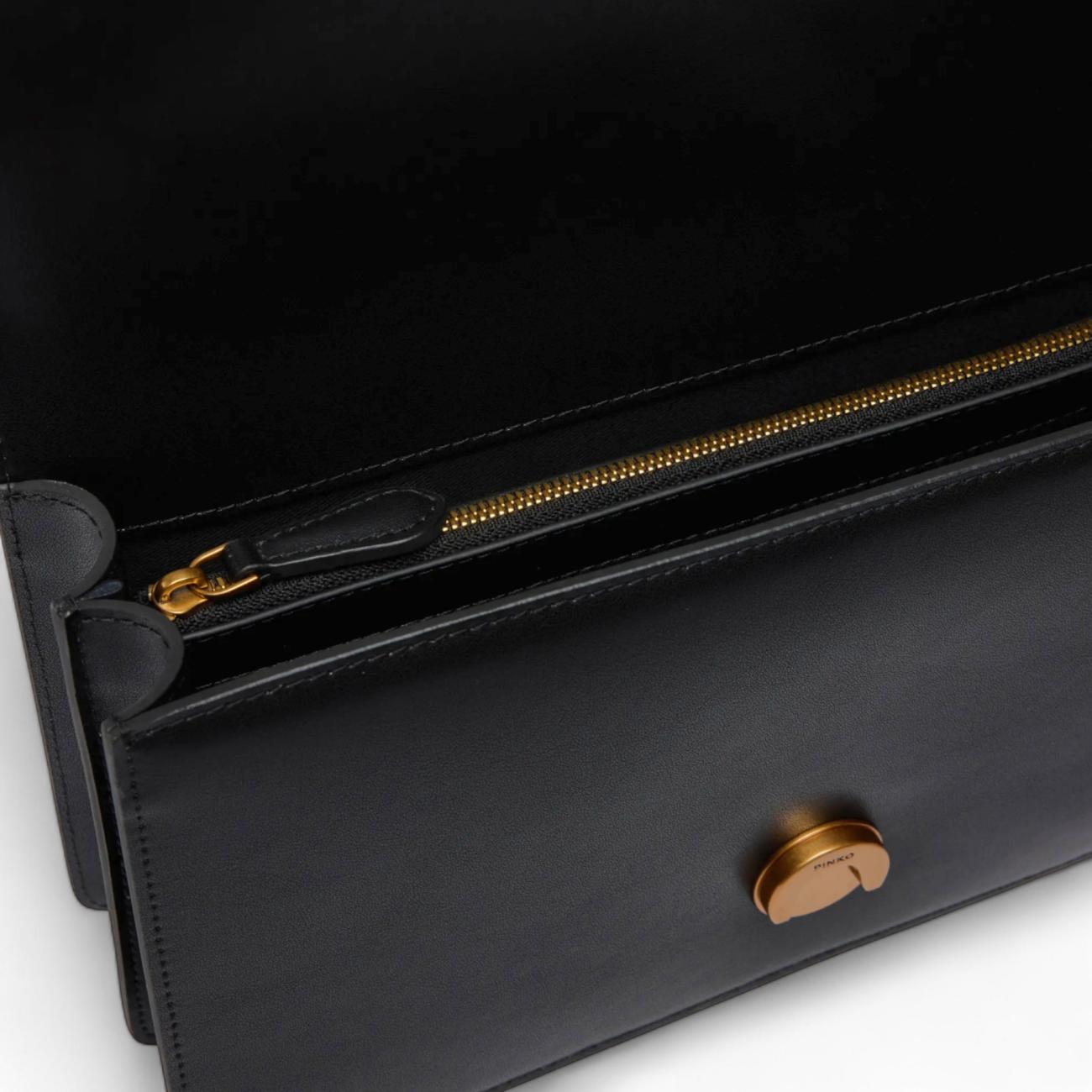 Pinko love one classic bag black gold st cl
