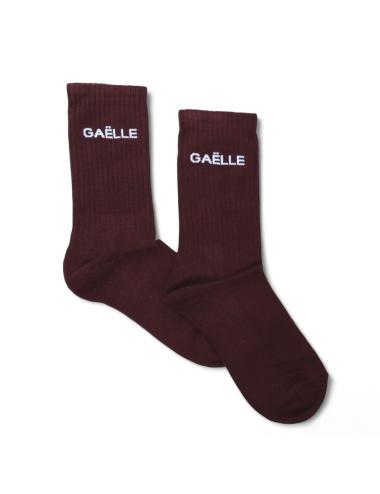 Gaëlle Paris bordeaux socks