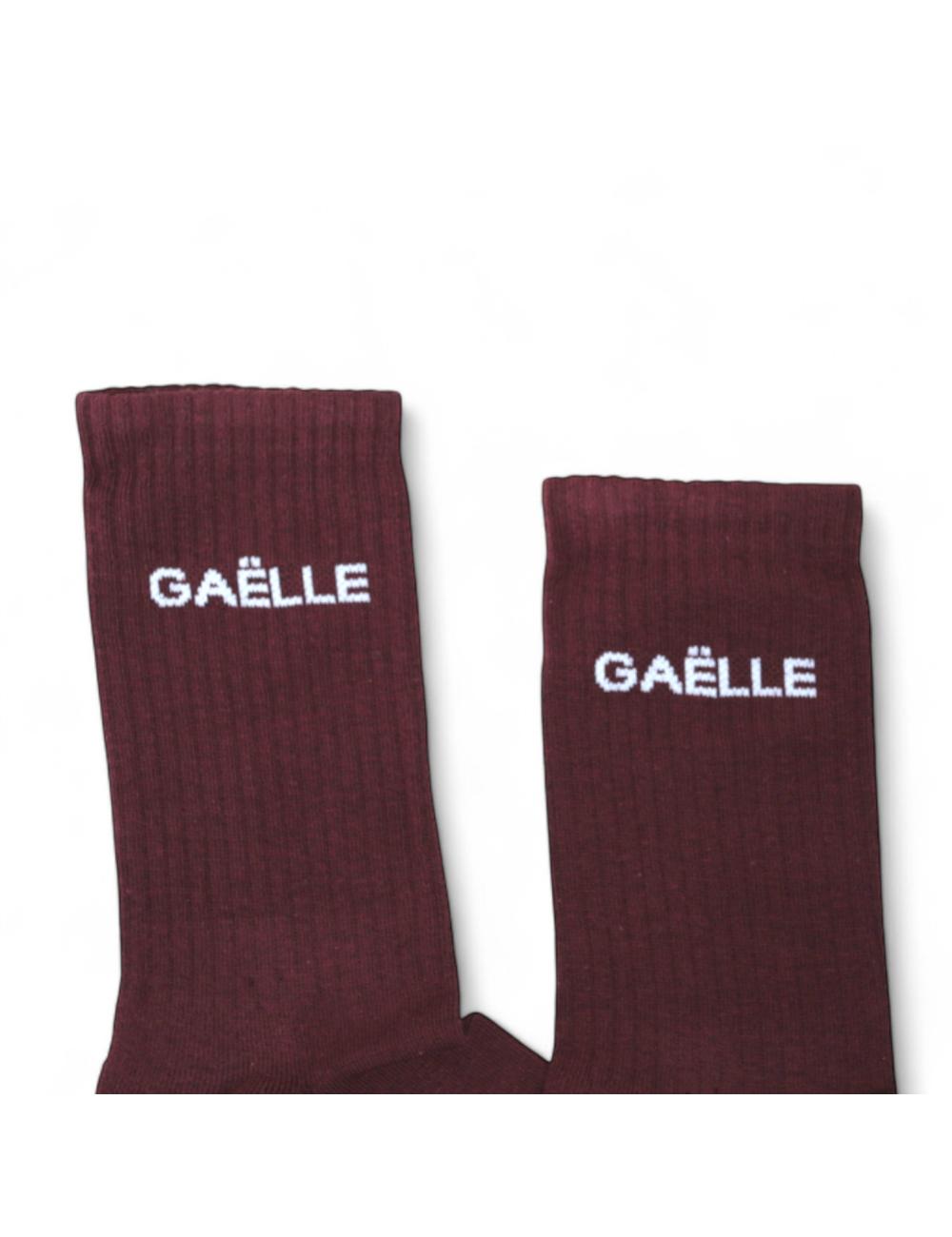 Gaëlle Paris bordeaux socks