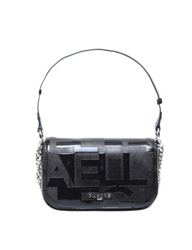 Gaëlle Paris borsa mini tracolla vernice nero