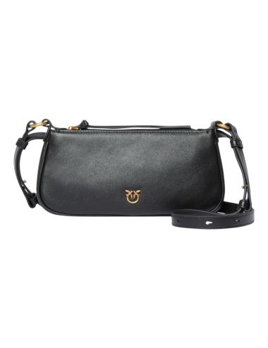 Pinko borsa Mini Half Moon nero oro