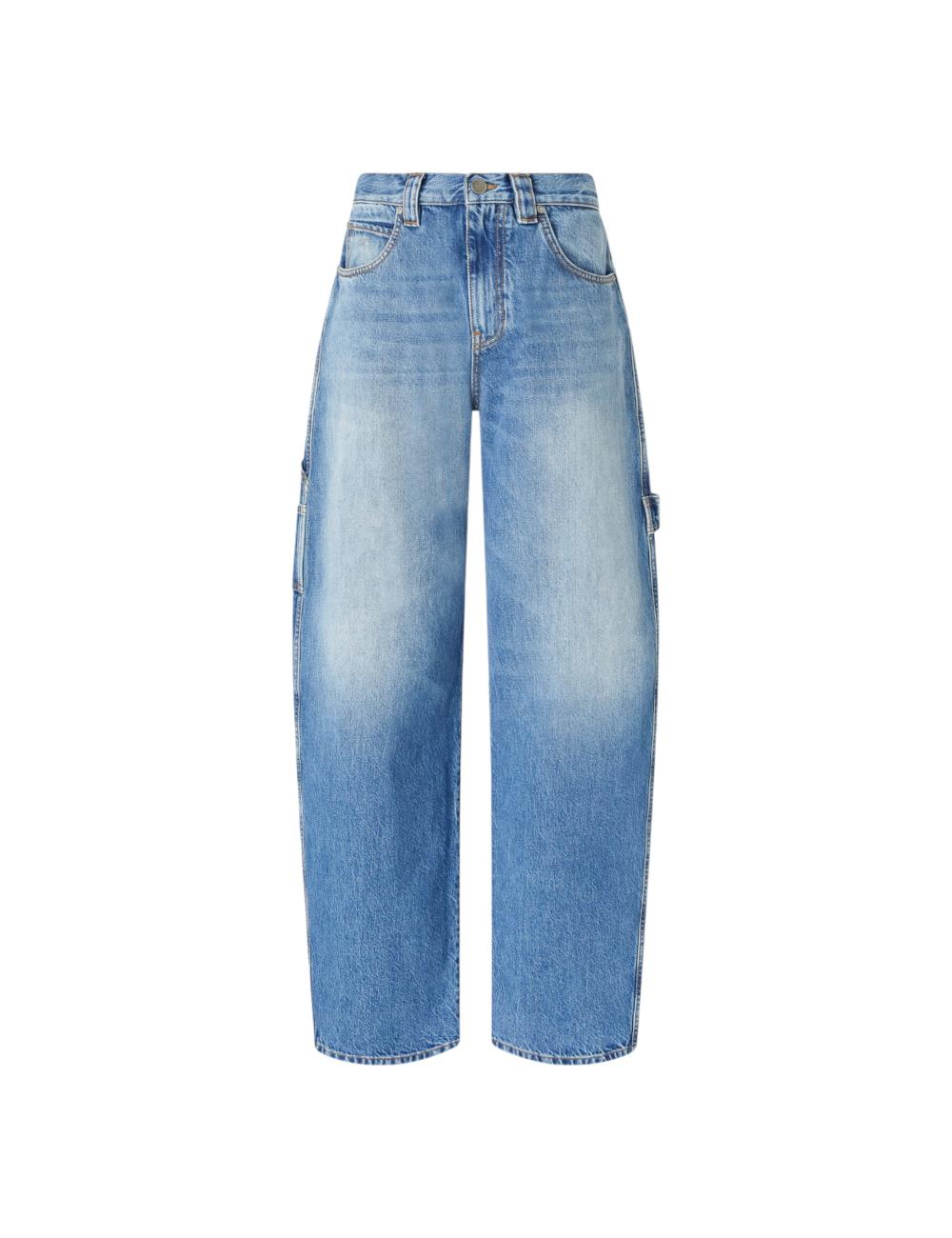 Pinko jeans balloon con dettagli workwear