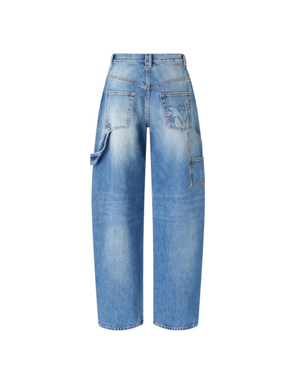 Pinko jeans balloon con dettagli workwear