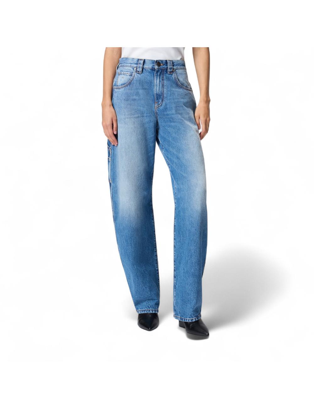 Pinko jeans balloon con dettagli workwear