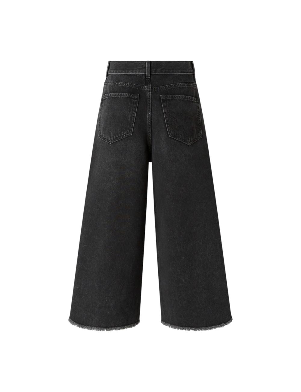 Pinko jort jeans nero denim