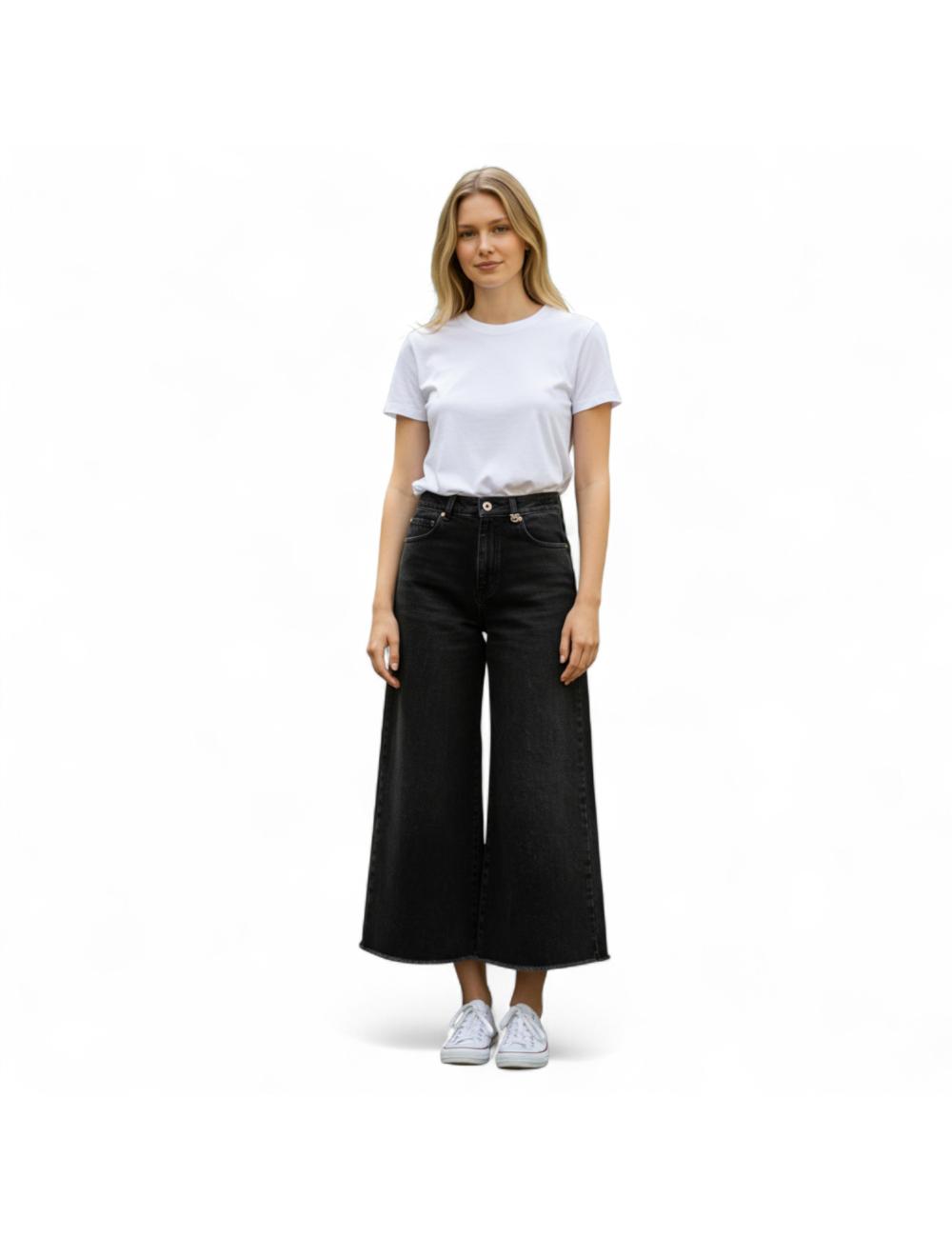 Pinko jort jeans nero denim