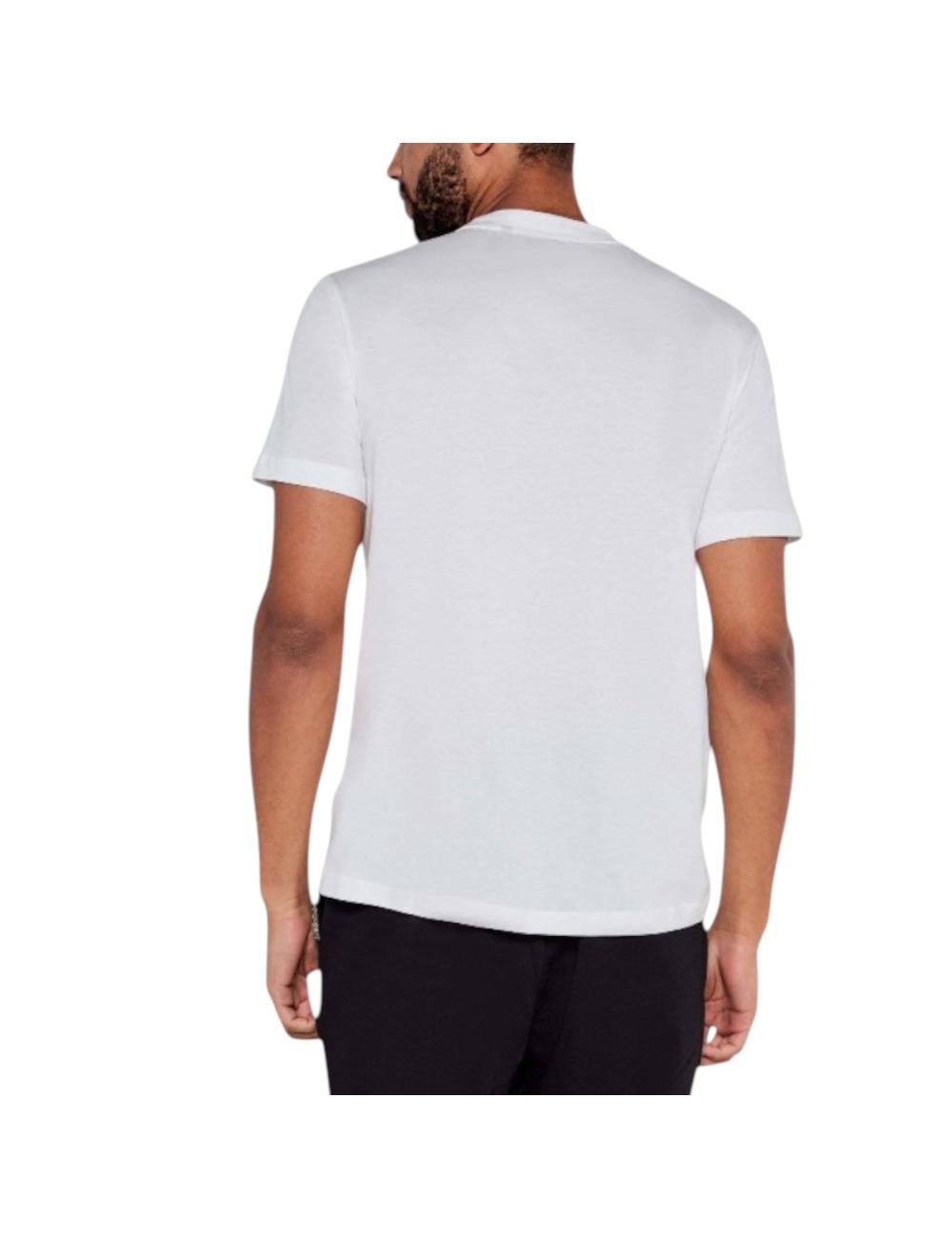 John Richmond Men's White T-Shirt with Embossed Logo