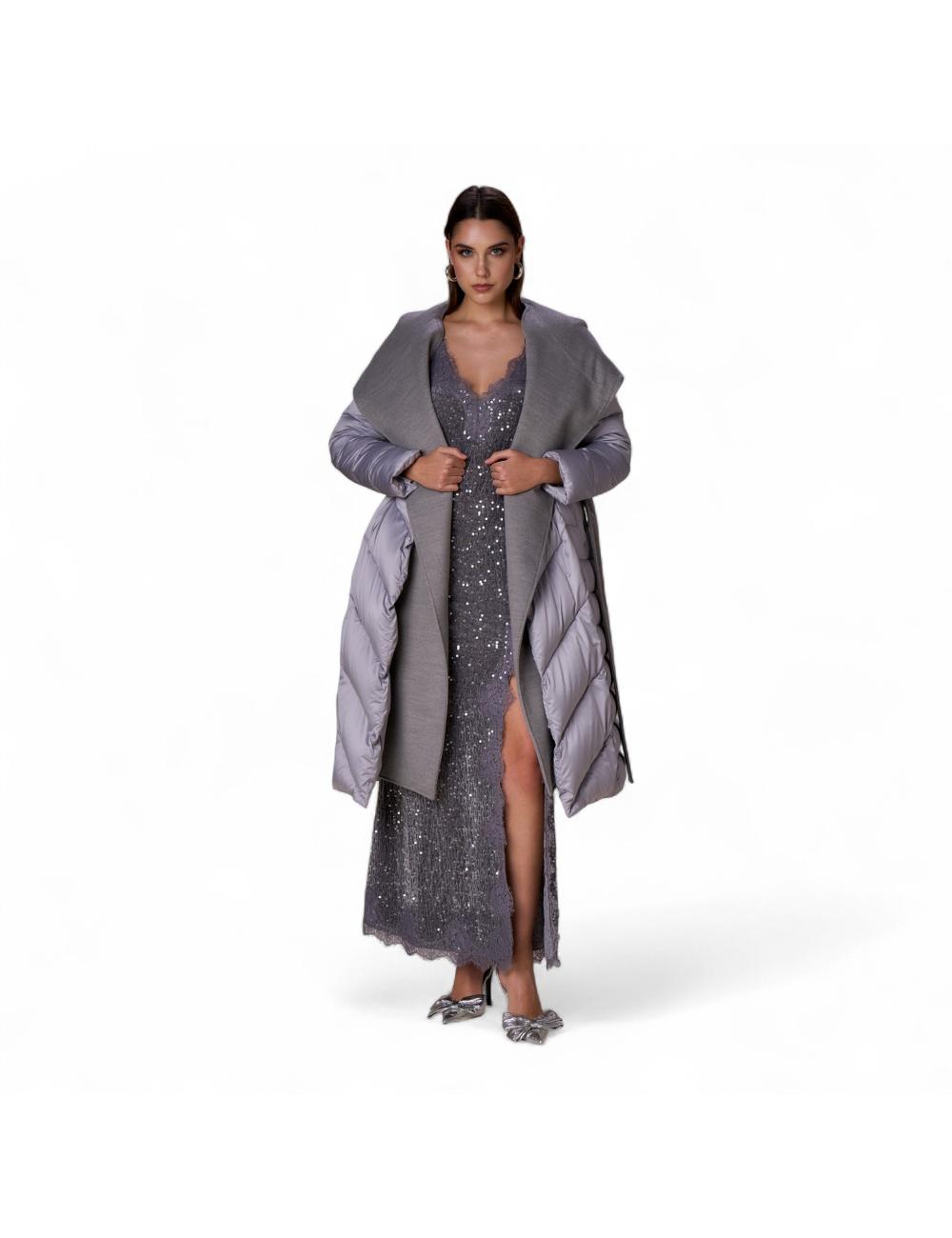 NoSecrets piumino lungo velour