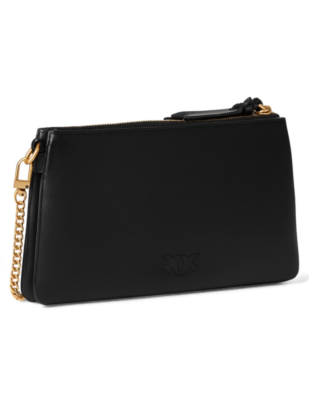 Pinko Mini Double Bag Piccola in Pelle con Tracolla nera