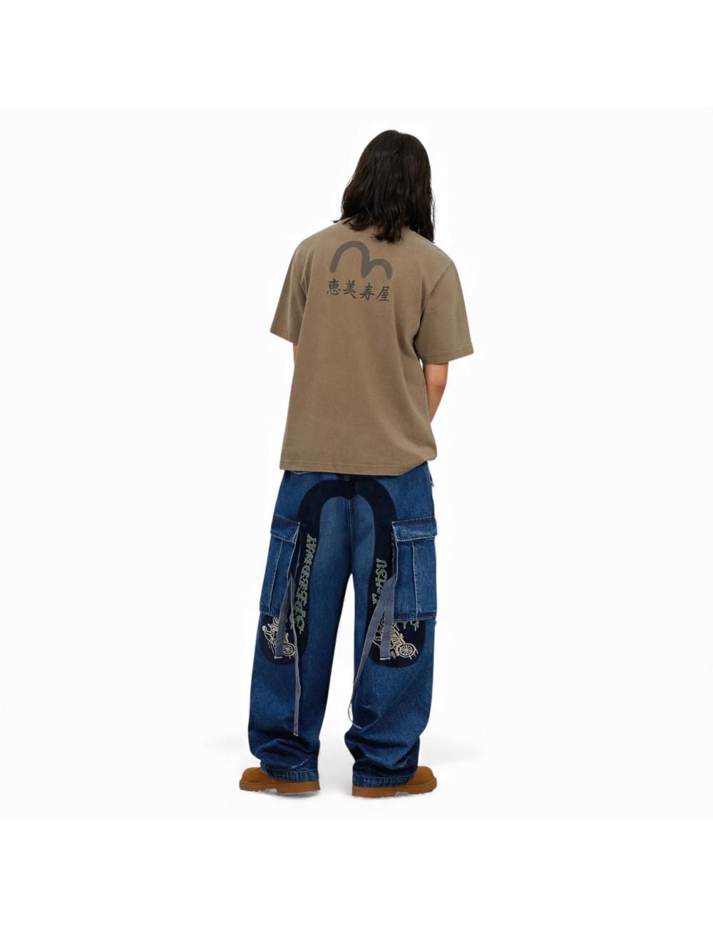 Evisu Beige T-Shirt with...