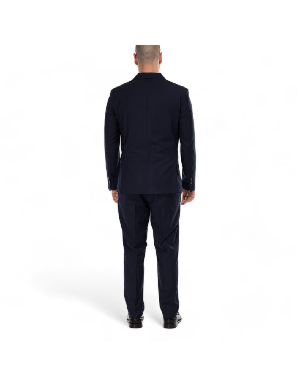 Blue double-breasted suit...