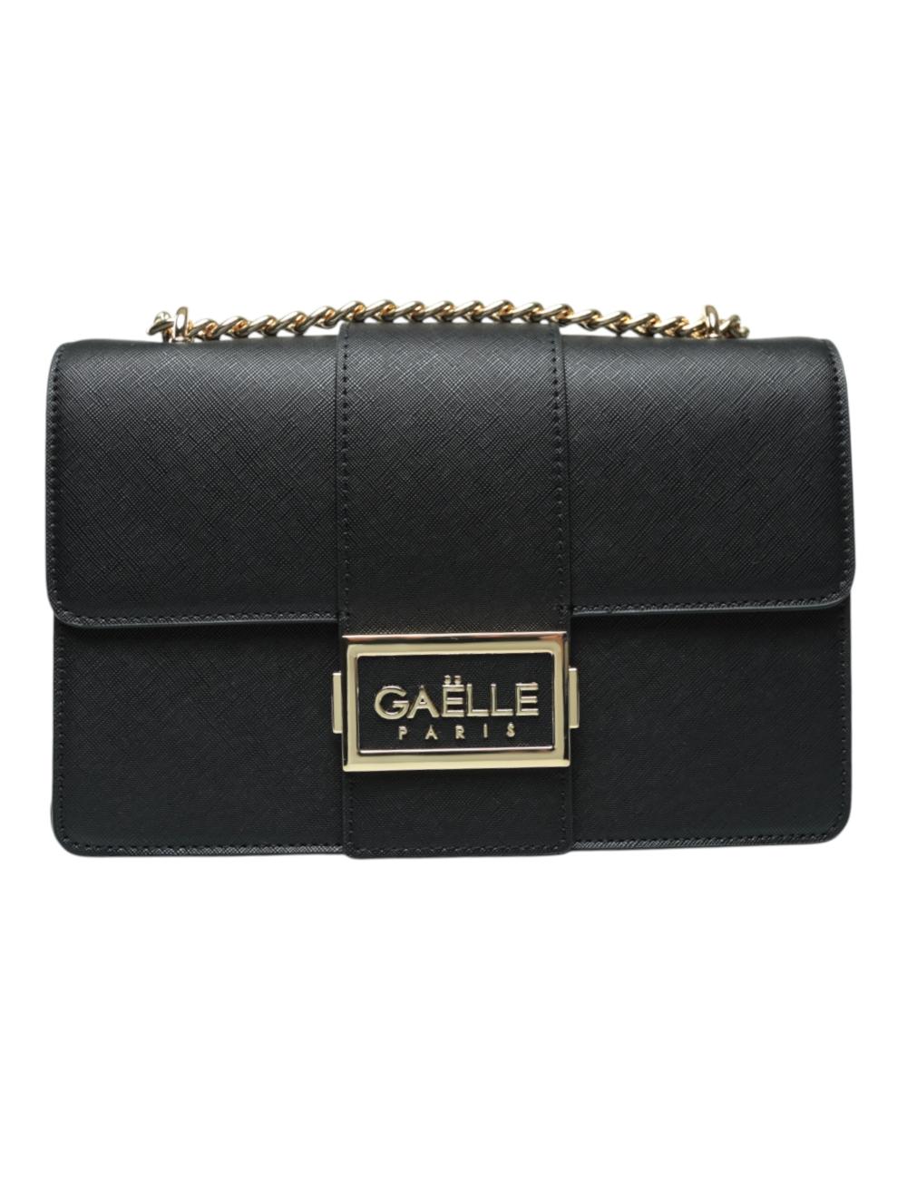 Gaëlle Paris Chain Shoulder Bag with Metallic Logo
