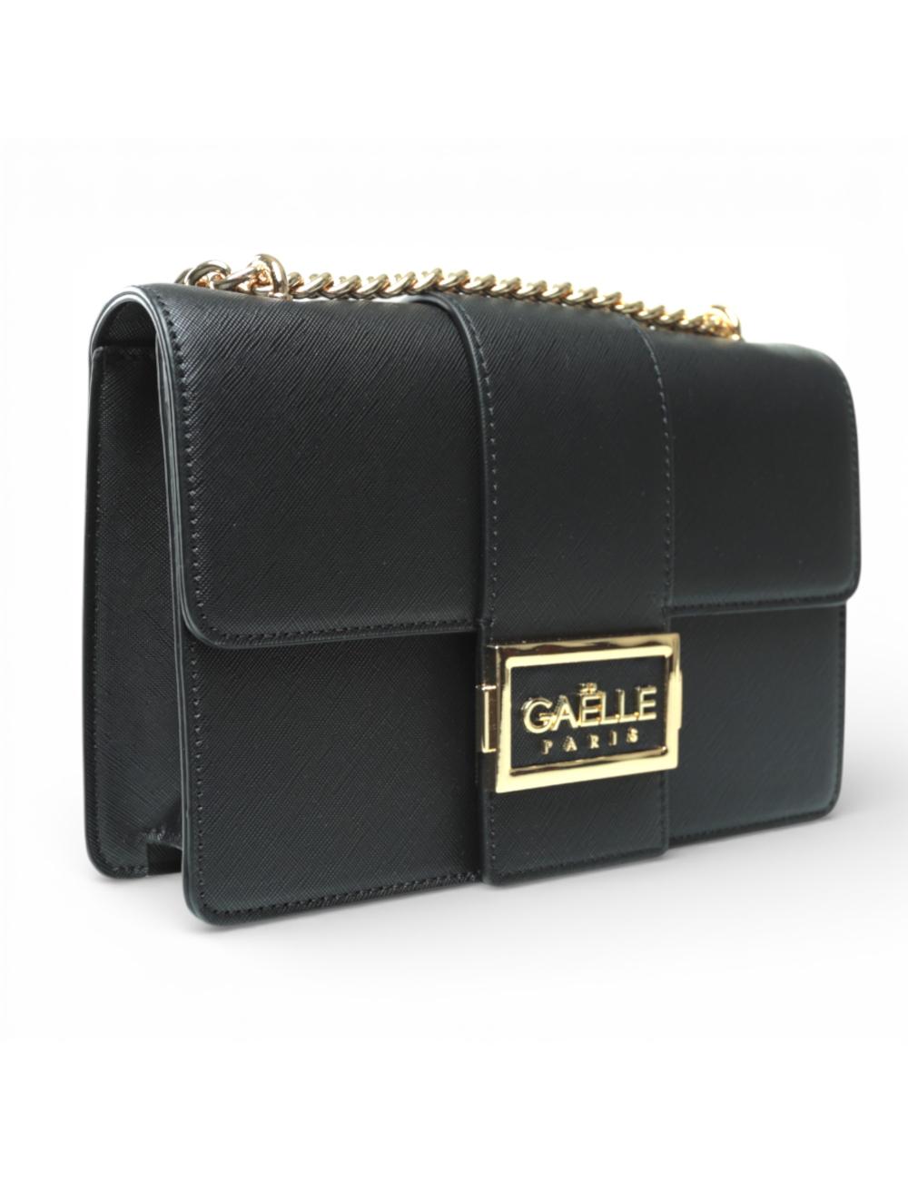 Gaëlle Paris Chain Shoulder Bag with Metallic Logo