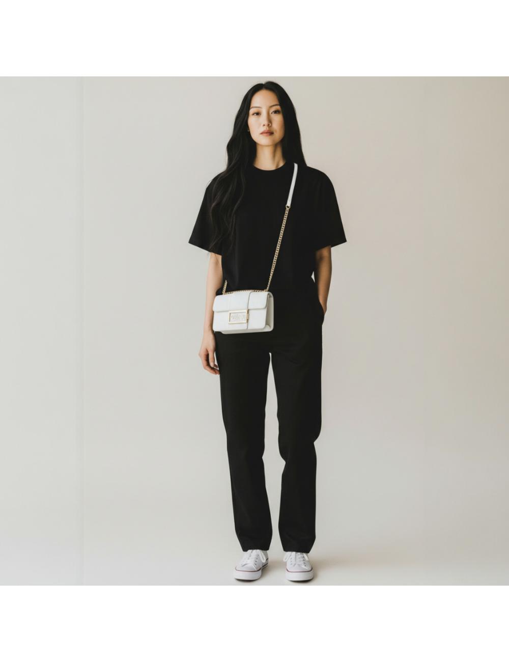 Gaëlle Paris White mini bag with chain