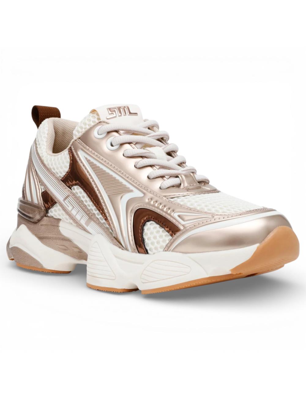 Steve Madden sneakers running Speedster silver gold