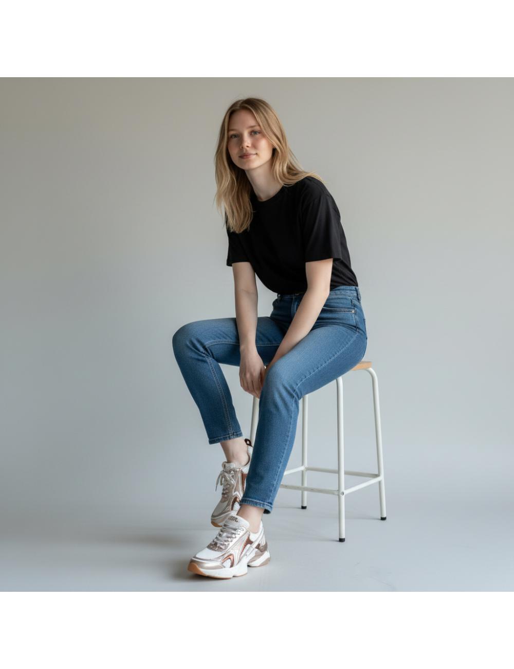 Steve Madden sneakers running Speedster silver gold