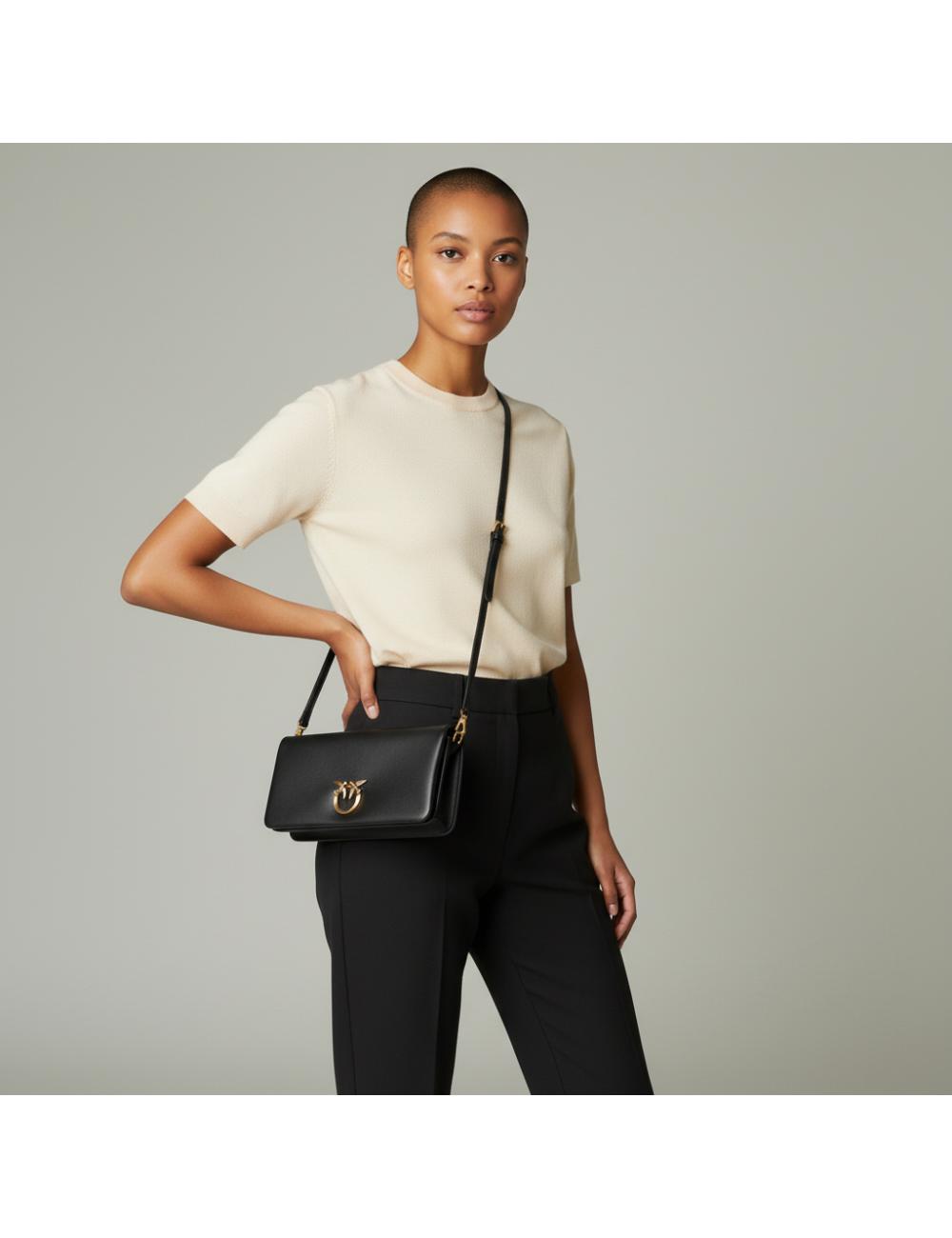 Pinko Love Bag Click Soft Horizontal nero