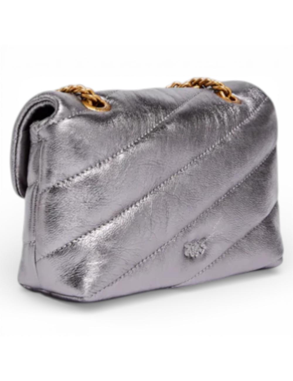Pinko borsa Baby puff argento