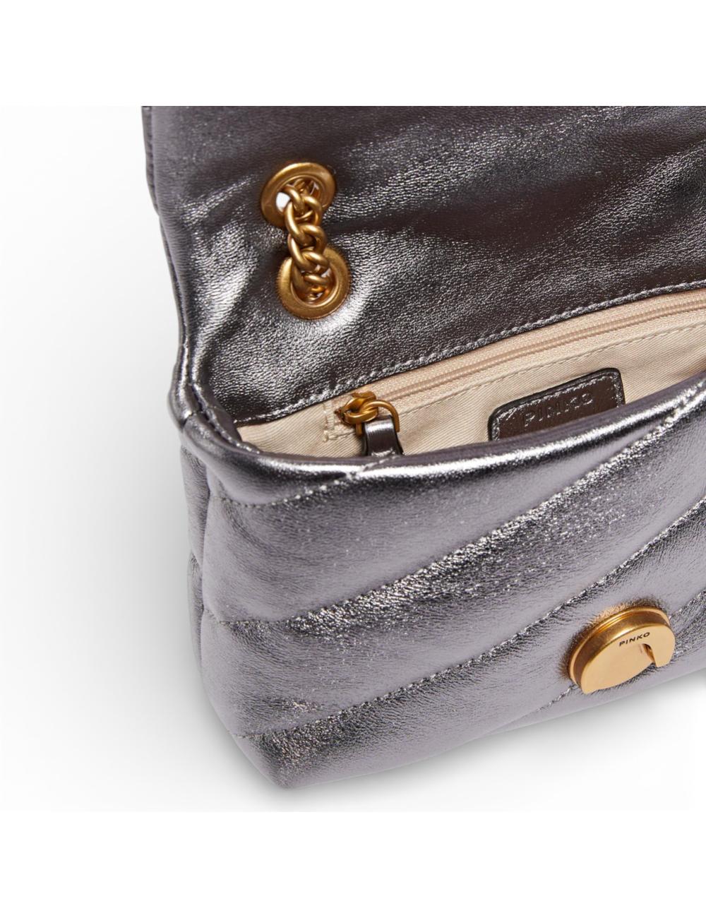 Pinko borsa Baby puff argento