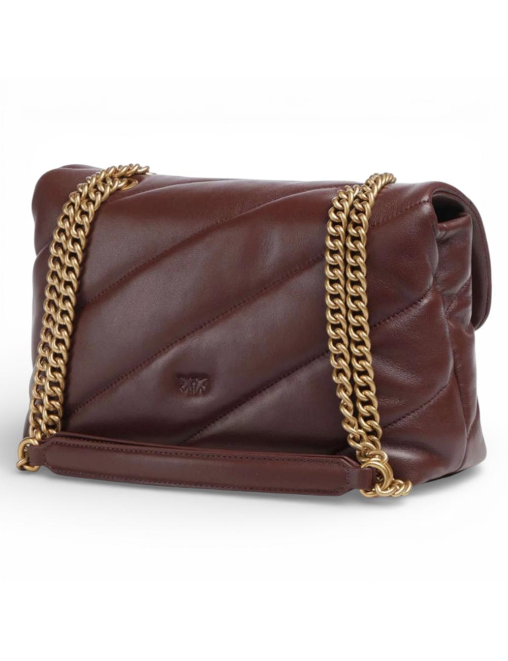 Pinko Love Bag Puff Maxi Quilt Burgundy Wine