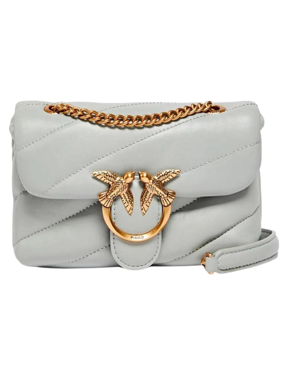 Pinko bag love puff baby c pearl grey