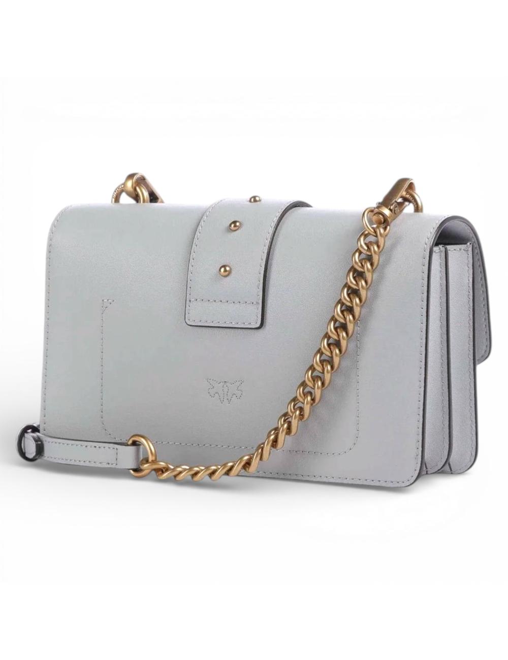 Pinko borsa tracolla Love Bag Mini grigio perla