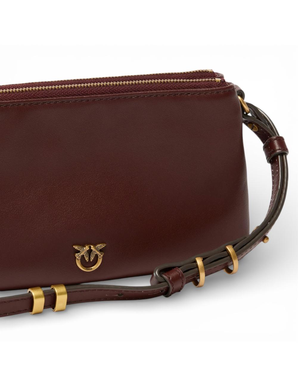 Pinko Mini Double Bag burgundy
