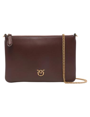 Pinko classic simply burgundy wine clutch bag