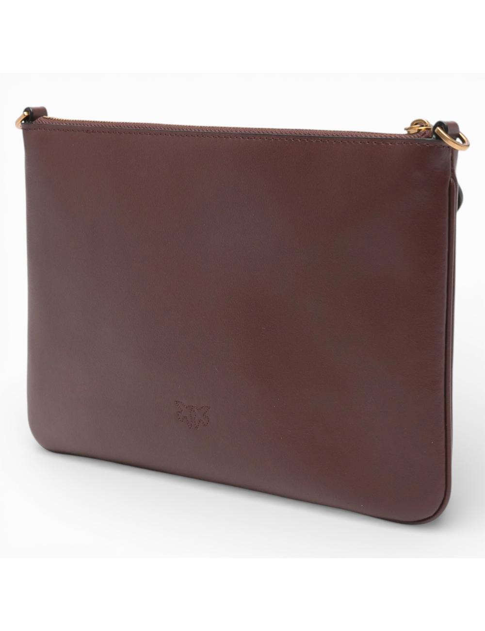 Pinko classic simply burgundy wine clutch bag