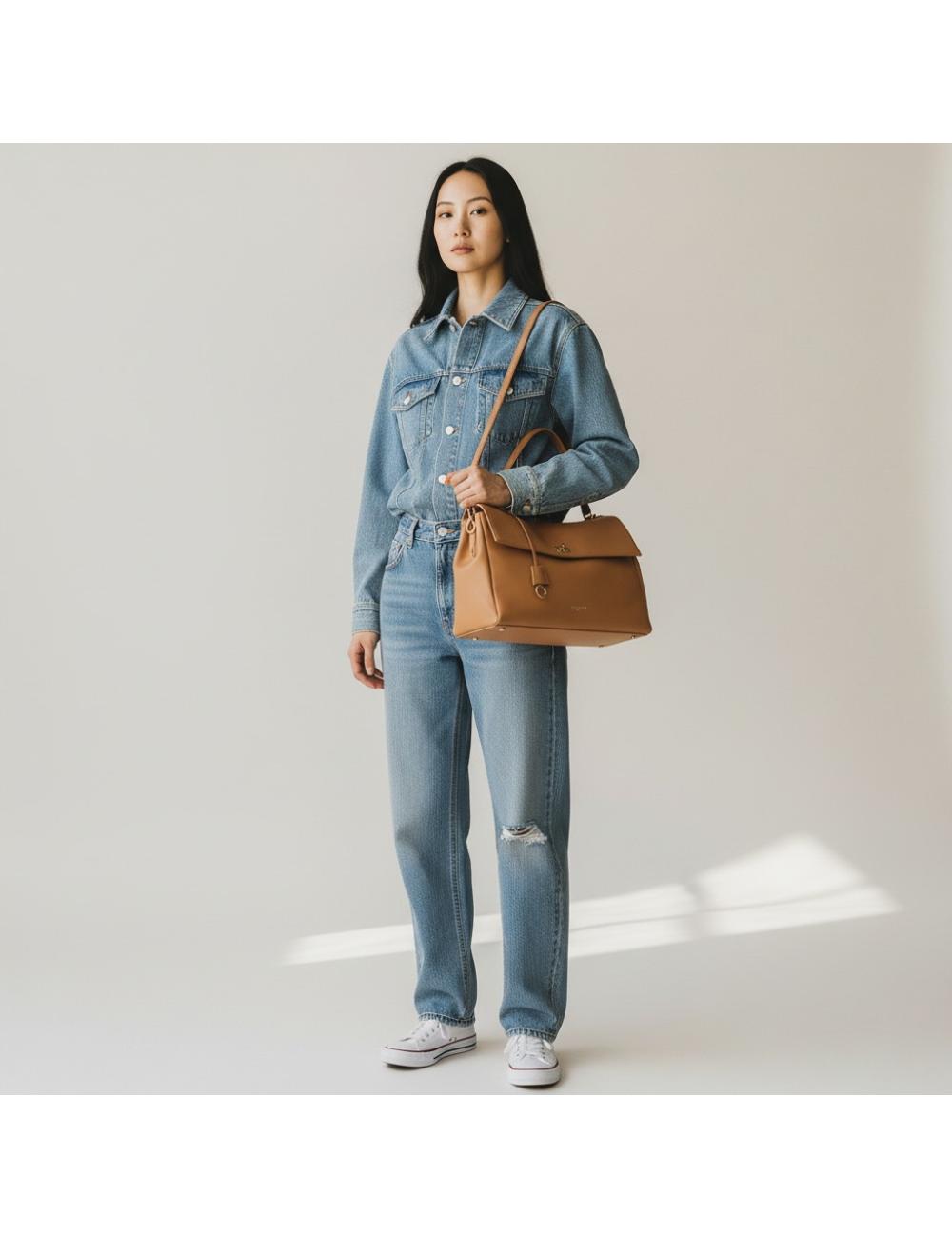 Gaelle Paris Maxi Hand Bag Essential – Caramello