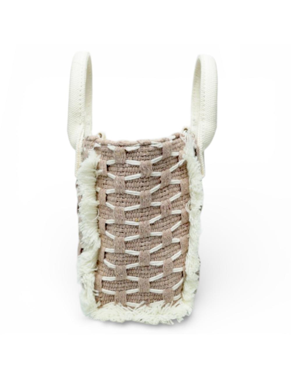 Gaelle Paris Mini Shopper Tessuto Beige