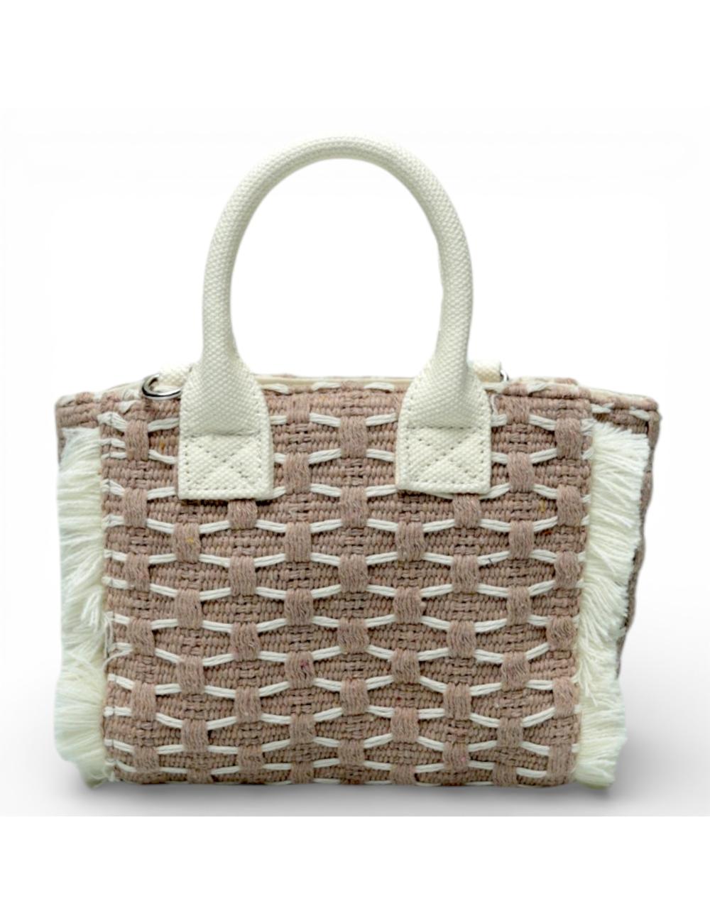Gaelle Paris Mini Shopper Tessuto Beige