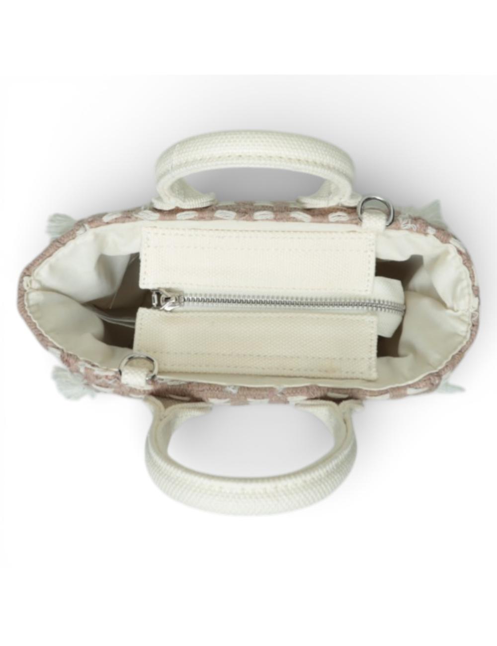 Gaelle Paris Mini Shopper Tessuto Beige