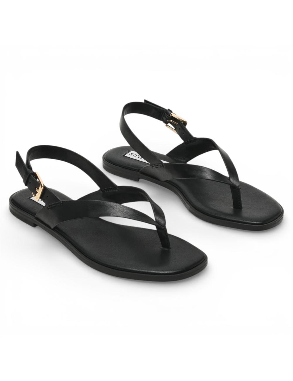 Steve Madden Nissi Leather Sandals Black